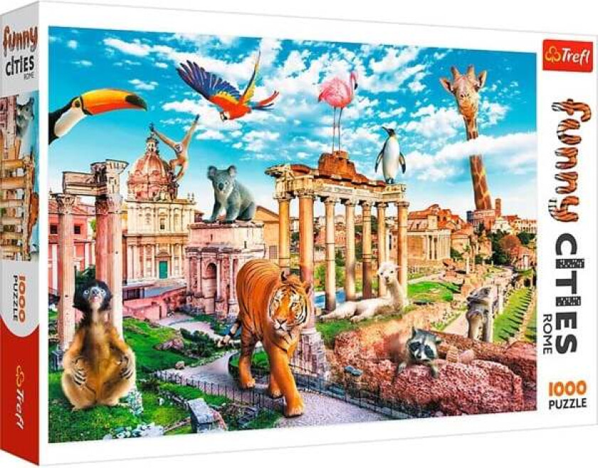Puzzle - Funny Cities - Wild Rome (1000 pieces) Gulv