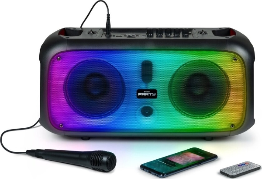 Bigben-Høyttaler Big Ben Bluetooth-Høyttaler Mikrofon Party Cube Led-Bakgrunnsbelysning 200W