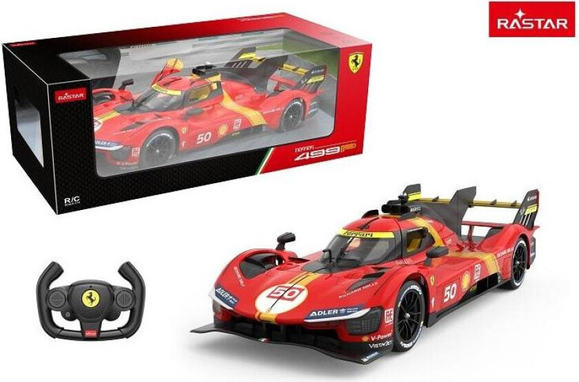 RC Ferrari 499P fjernkontrollbil - 6+ år. 1:14, rød
