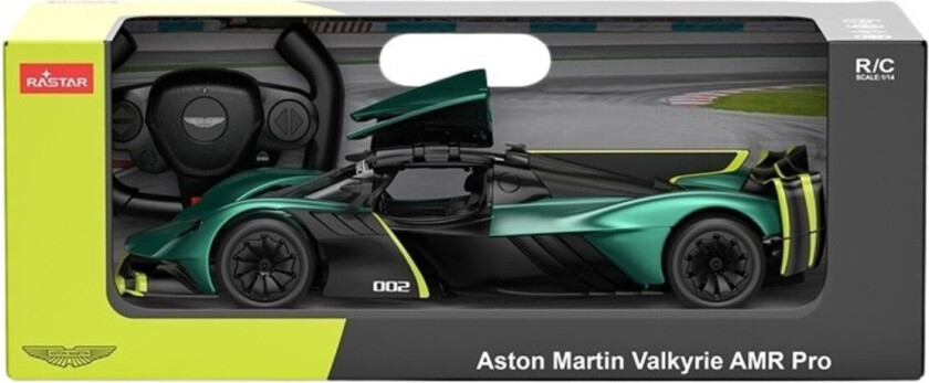 RC Aston Martin Valkyrie AMR Pro fjernstyrt bil - 6+ år. 1:14, Grønn