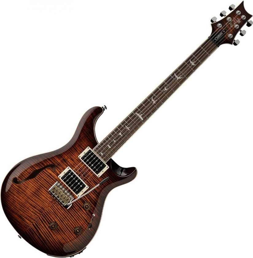 Paul Reed Smith PRS SE Custom 24 Semi-Hollow Piezo Orange Tiger Smokeburst