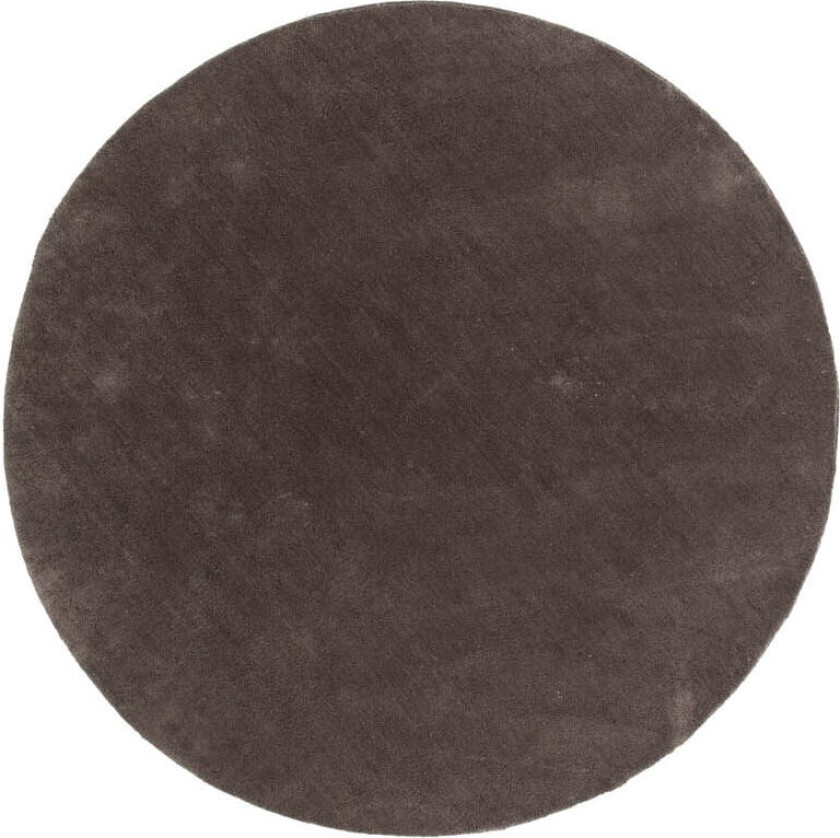 Undra teppe Ø200 cm polyester mørkegrå.