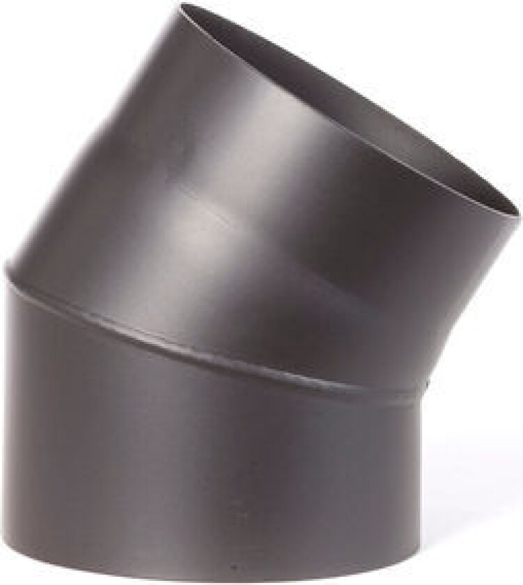 Røkrør Kne Ø150x30° Kort Sort 2,0mm