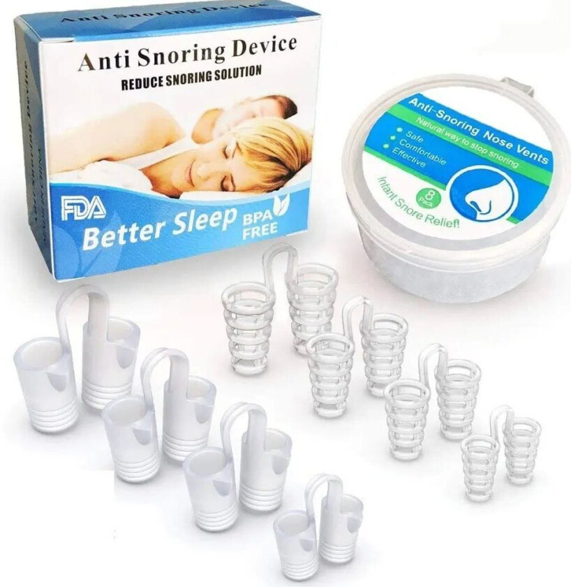 Anti Snorking Enhet To Stopp Snorking Nese Klips