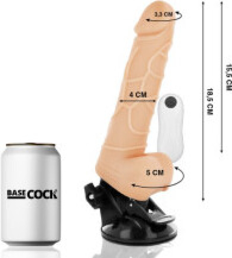 - Realistic Vibrator Fjernkontroll Flesh 18,5 Cm -O- 4Cm