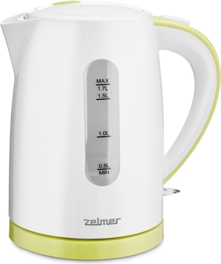 Zelmer Zck7616l, 1,7 L, 2200 W, Hvit, Gult, Plastikk, Vannivåindikator, Overopphetingsbeskyttelse