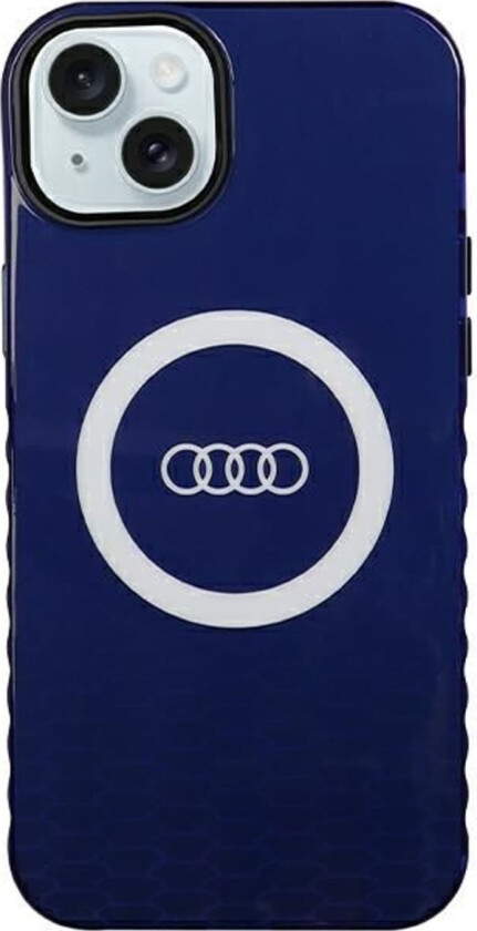 Audi Audi Iml Big Logo Magsafe Case Iphone 15 Plus / 14 Plus 6.7" Niebieski/Navy Blue Hardcase Au-Imlmip15m-Q5/D2-Be