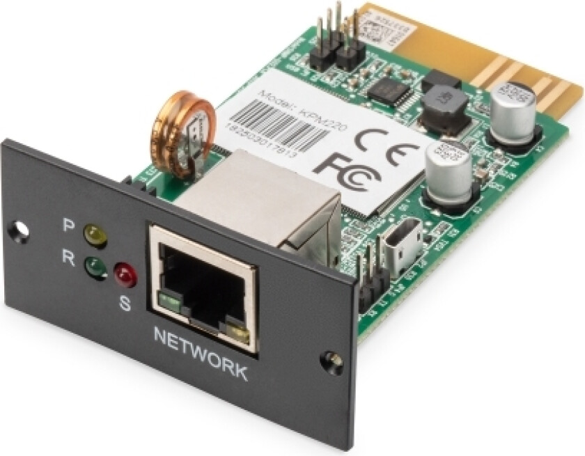 Bilde av Dn-170100-1, Nettverksadministrasjonskort, Sort, Aktivitet, Nettverk, Kraft Indikator, Status, Rs-232, Raskt Ethernet, 100 Mbit/S