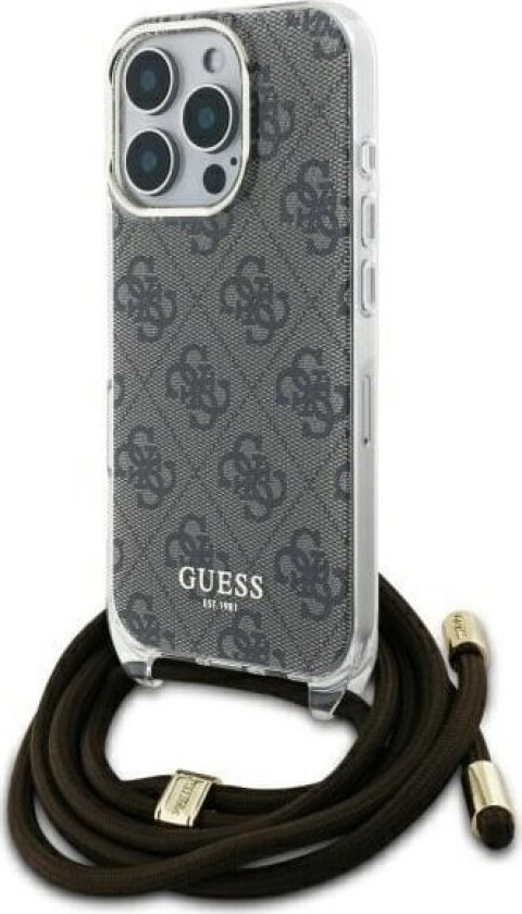 Guhcp16xhc4sew Iphone 16 Pro Max 6.9" Brzowy/Brown Hardcase Crossbody Cord 4G Print