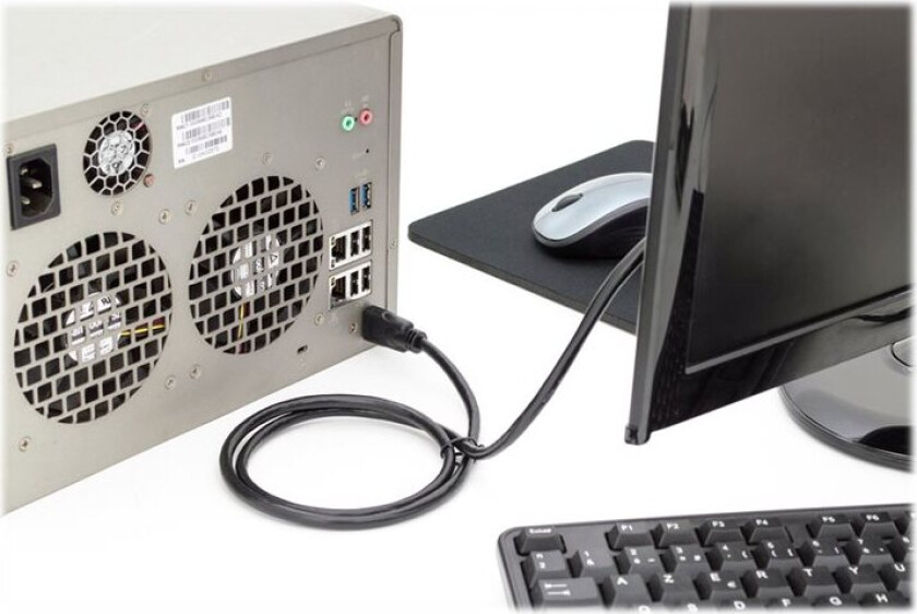 - Hdmi-Kabel Med Ethernet - Hdmi Hann Til Hdmi Hann - 1 M - Svart - 4K-Støtte