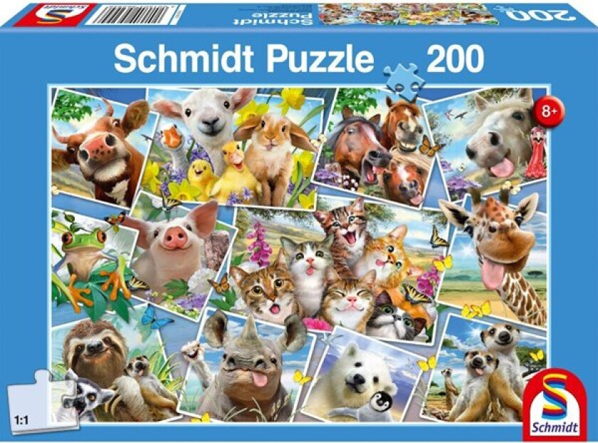 Puzzle - Animal Selfies (200 pieces) Gulv