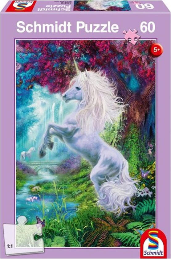Puzzle - Unicorn in the Enchanted Garden (60 pieces) Gulv