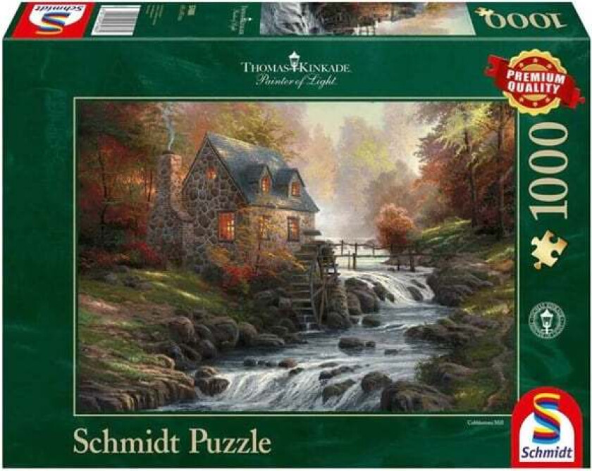 Puzzle - Thomas Kinkade: Cobblestone Mill (1000 pieces) Gulv