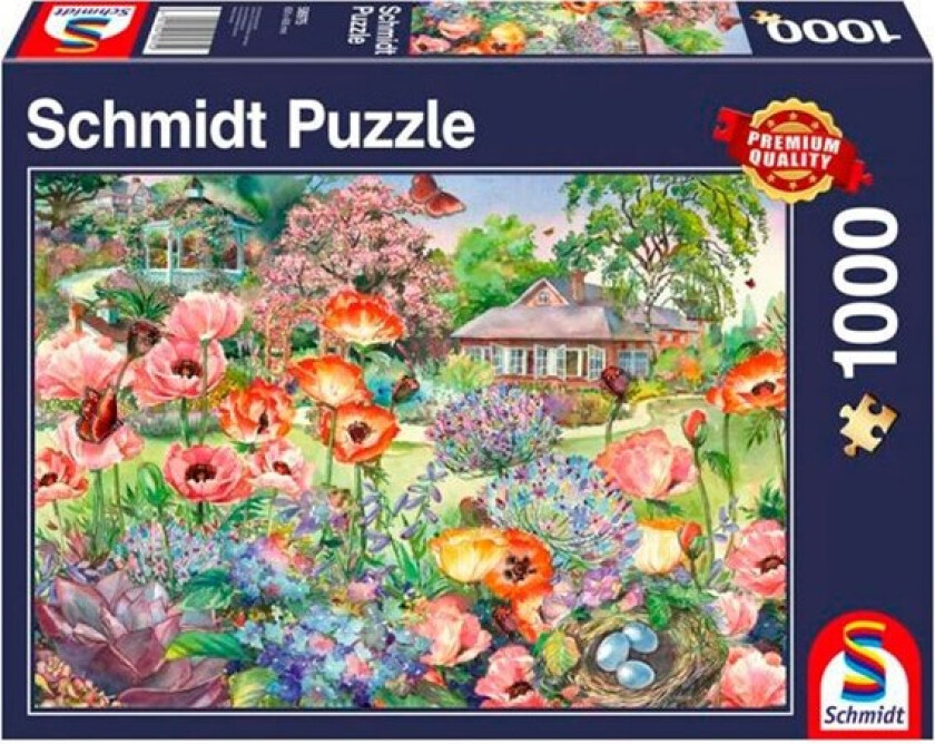 Puzzle - Blooming garden (1000 pieces) Gulv