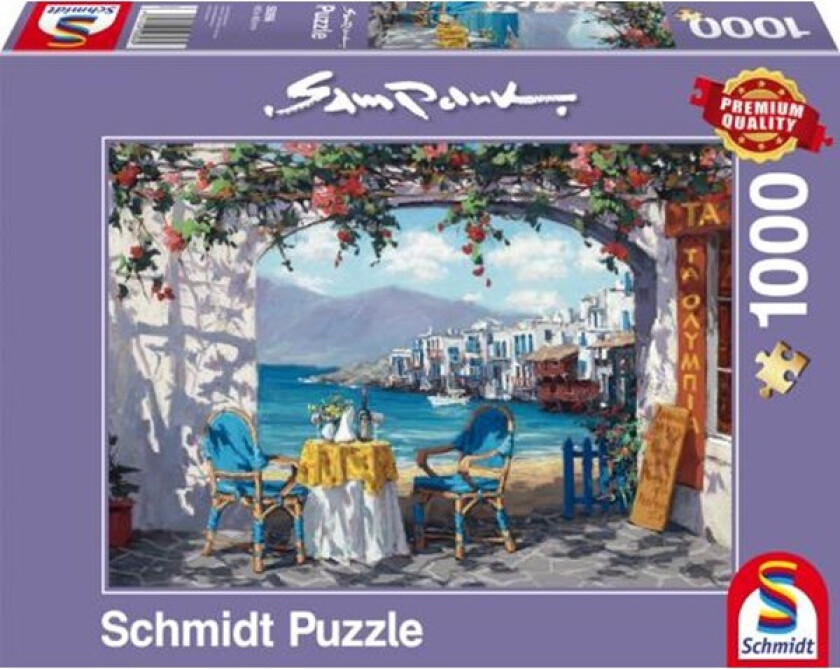 Puzzle - Sam Park: Rendez-vous on Mykonos (1000 pieces) Gulv