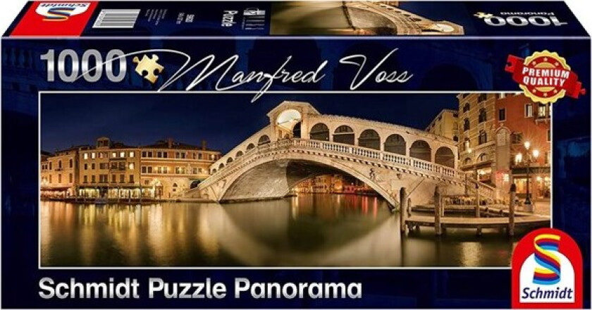 Puzzle - Manfred Voss - Panorama: Rialto Bridge (1000 pieces) Gulv