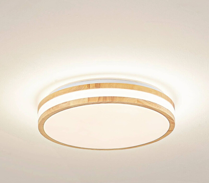 taklampe Emiva, Ø 39,5 cm, CCT, tre