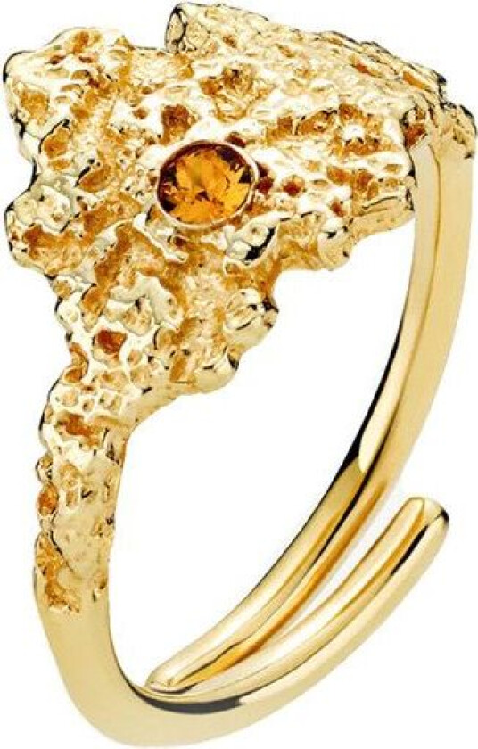 Silke X Ring Gold.Pl Recycled Silver Onesize
