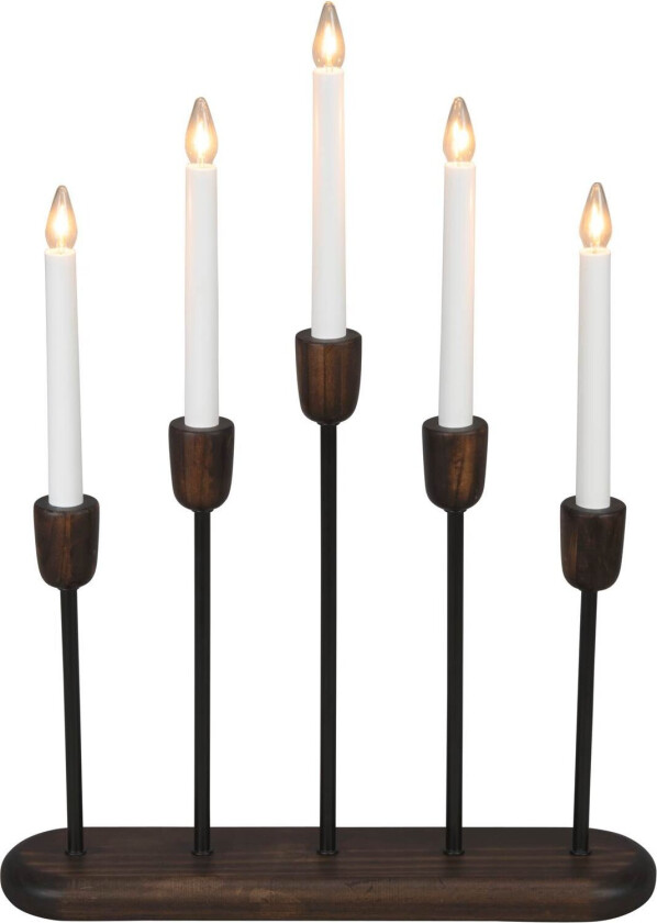 3939-670 Svart/valnöt 5 LED