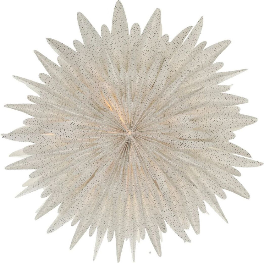 Luna adventsstjerne hvit med prikker 80 cm