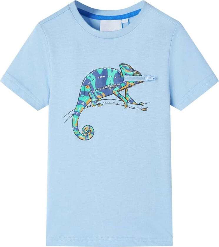 T-skjorte for barn med korte ermer lyseblå 116