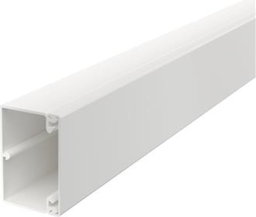 Kabelkanal Komplet Incl. Kabelholder Og Låg Højde 40 Mm, Bredde 60 Mm, Længde 2000 Mm Perlehvid Ral 9016 Bly-Fri Plast - (2 Meter)