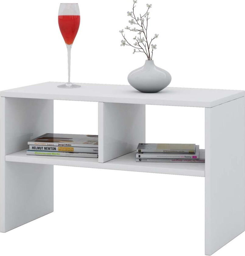 Nachto nattbord endebord 2 hyller hvit.