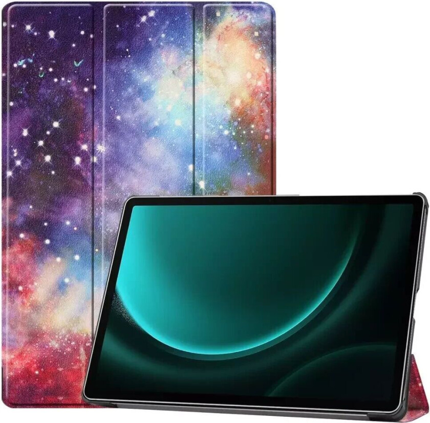 Samsung Galaxy Tab S9 FE+ (Plus) Tri-Fold Deksel i Kunstskinn med Penneholder - Galaxy