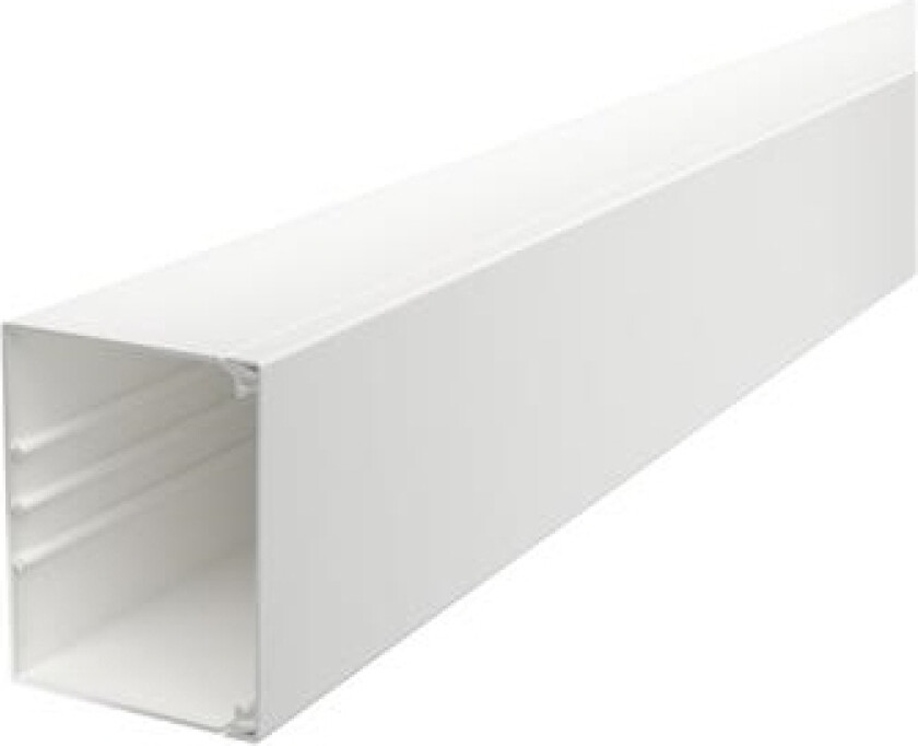 Obo Wdk Kabelkanal Komplet Incl. Kabelholder Og Låg Højde 100 Mm, Bredde 130 Mm, Længde 2000 Mm Perlehvid Ral 9016 Bly-Fri Plast - (2 Meter)