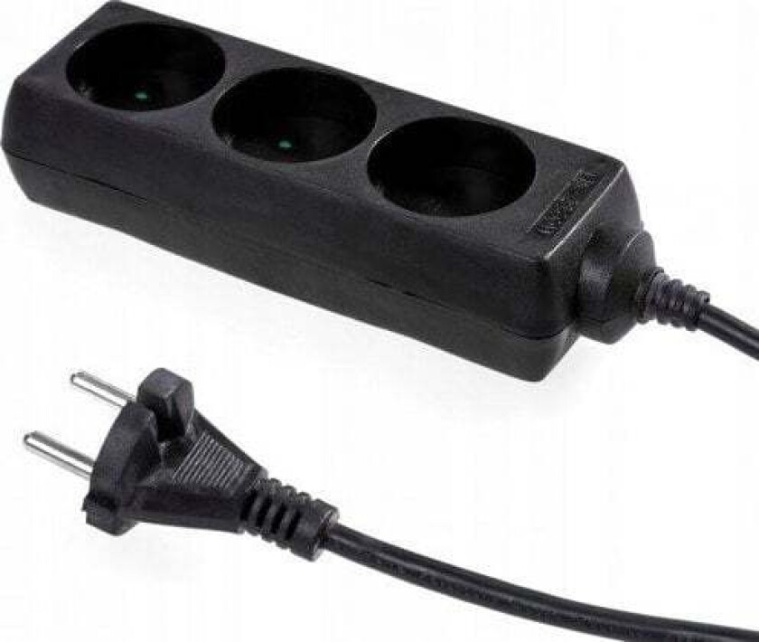 Plastrol Skjøteledning 3-Kontakt B/U 10A 5M Hvit Ps-360 (W-97473)