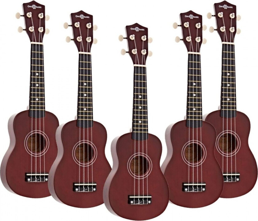 Gear4Music Ukulele fra Gear4music 5-pakning