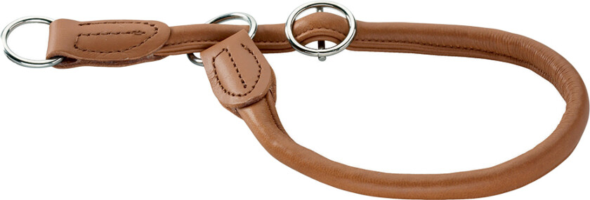 Round & Soft hundehalsbånd, cognac - maks. 50 cm, Ø 10mm
