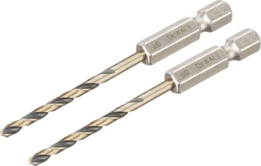 Dewalt Dt20602-Qz Hss-G Metal-Spiralbor 2 Stk. 3 Mm Samlet Længde 72 Mm Rustbeskyttet Sekskant 2 Stk