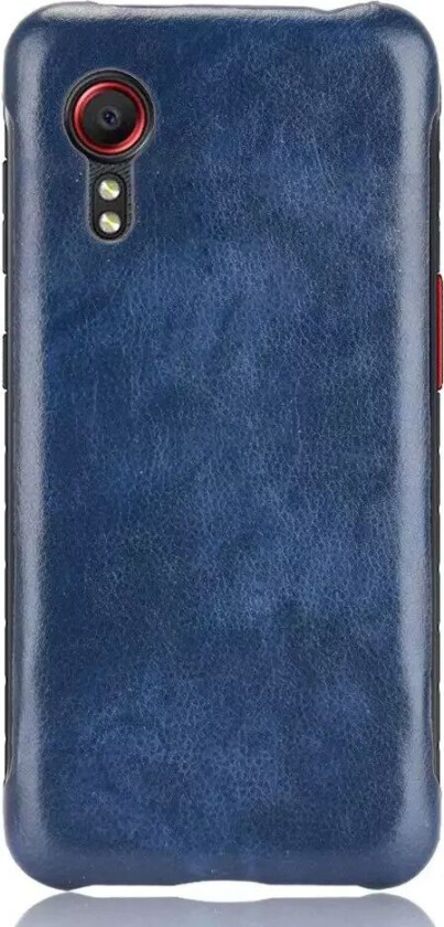Samsung Galaxy Xcover 5 - Pu Skinnbelagt Deksel - Blå