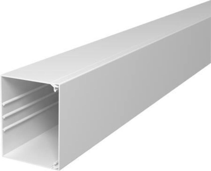 Obo Wdk Kabelkanal Komplet Incl. Kabelholder Højde 100 Mm, Bredde 130 Mm, Længde 2000 Mm Hvid Ral 9010 Bly-Fri Plast - (2 Meter)