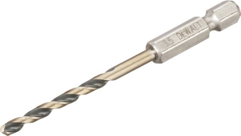 Dewalt Dt20603-Qz Hss-G Metal-Spiralbor 1 Stk. 3.5 Mm Samlet Længde 76 Mm Rustbeskyttet Sekskant 1 Stk