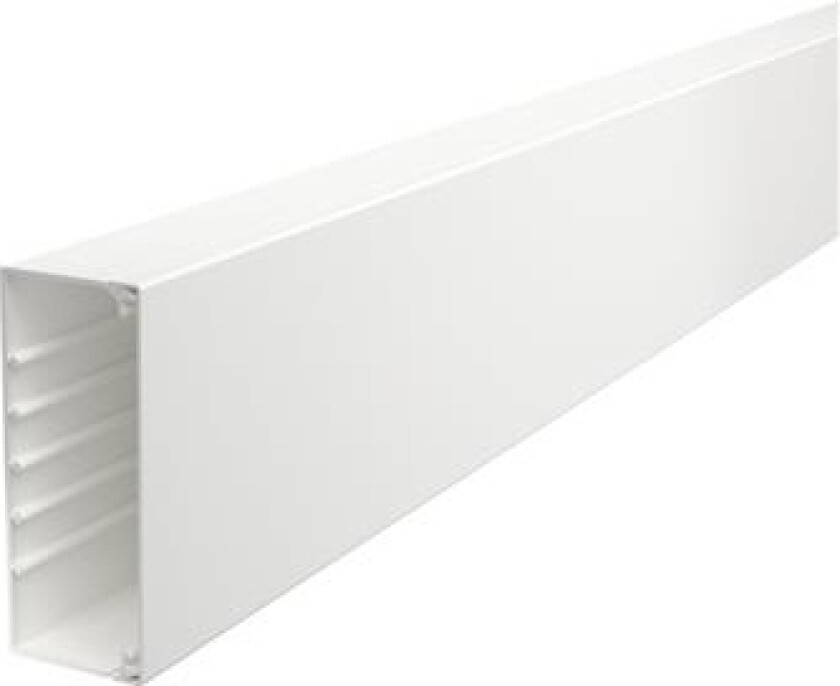 Obo Wdk Kabelkanal Komplet Incl. Kabelholder Og Låg Højde 60 Mm, Bredde 150 Mm, Længde 2000 Mm Perlehvid Ral9016 Bly-Fri Plast - (2 Meter)