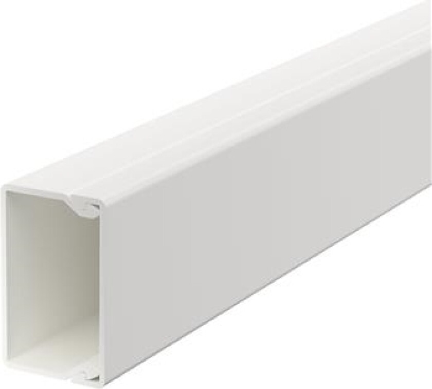 Obo Wdk Kabelkanal Komplet Med Låg Højde 25 Mm, Bredde 40 Mm, Længde 2000 Mm Perlehvid Ral 9016 Bly-Fri Plast - (2 Meter)