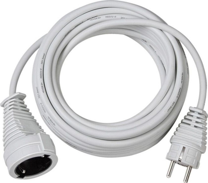 Skjøteledning (Skjøteledning) 10M Hvit 1X230v H05vv-F3g1,5 1168464