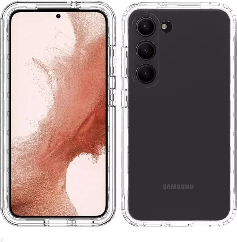 Samsung Galaxy S23 støtdempende to-lags deksel - Gjennomsiktig