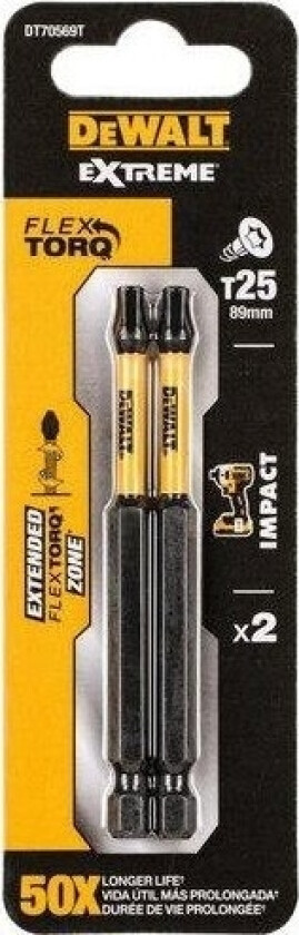 Dewalt Dewalt Impact Tips. Torx T25x89mm /2Stk.