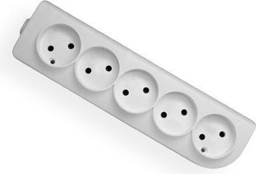 Splitter For 5-Uttak Skjøteledning B/U Hvit Gn-5