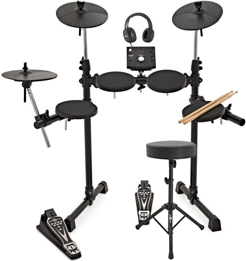 Gear4Music Digital Drums 400 Compact Elektronisk Trommesett Pakke