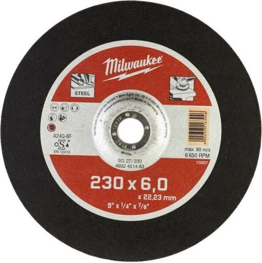 SG 27 Contractor Kappeskive 230x6 mm