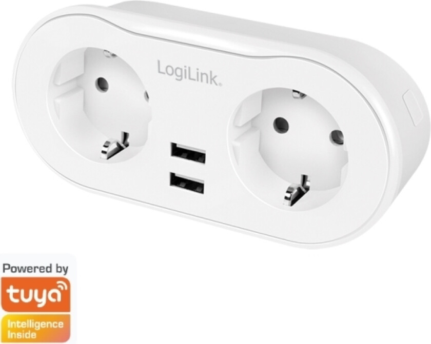Wi-Fi Smart Plug Socket, 2-Way (Cee 7/3), 2X Usb, Tuya Compatible