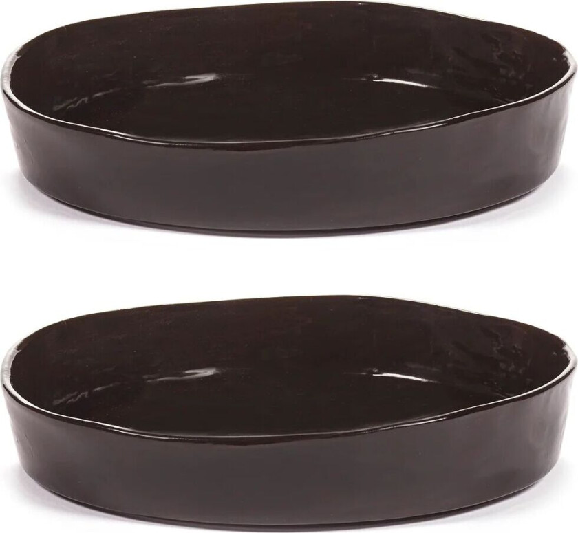 La Mère dyp tallerken M Ø23 cm 2-pakn. Dark brown