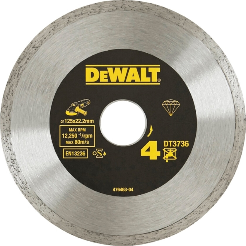 Bilde av Dewalt Dt3736-Xj - Diamantskjæreplate - For Murverk, Flis - 125 Mm