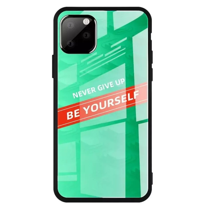 iPhone 11 Pro Deksel m. Glassbakside - Be Yourself - Grønn