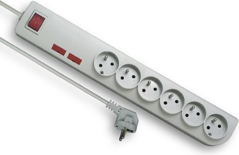 Psf2 Overspenningsvern 6 Stikkontakter 1,5 M Hvit (Psf2-601)