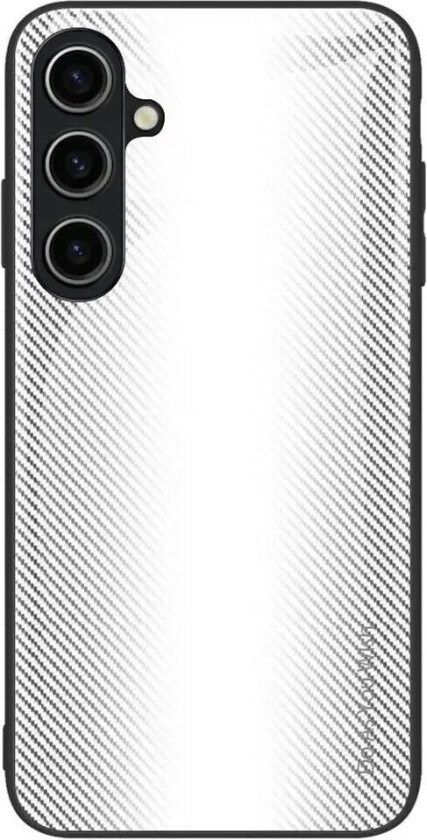 Samsung Galaxy A55 (5G) Deksel m. Glassbakside - Hvit / Svart